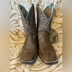 Ariat Girls Western Cowboy Boots square toe